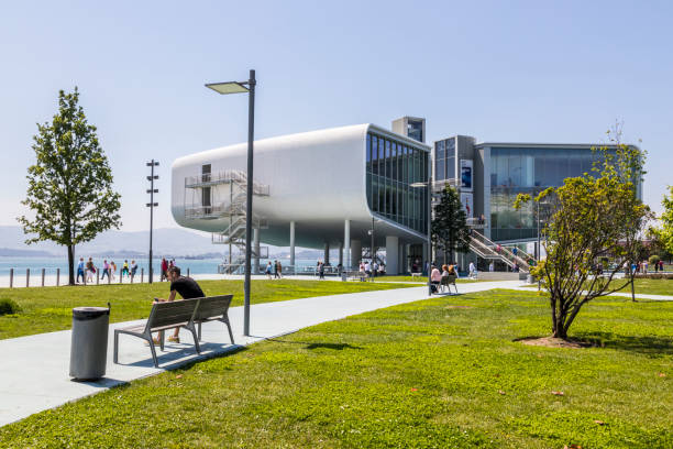 Santander, Spain. The Centro Botin (Botin Center), a cultural installation and museum dedicated to the exhibition and artistic research. Designed by Renzo Piano and inaugurated in 2017